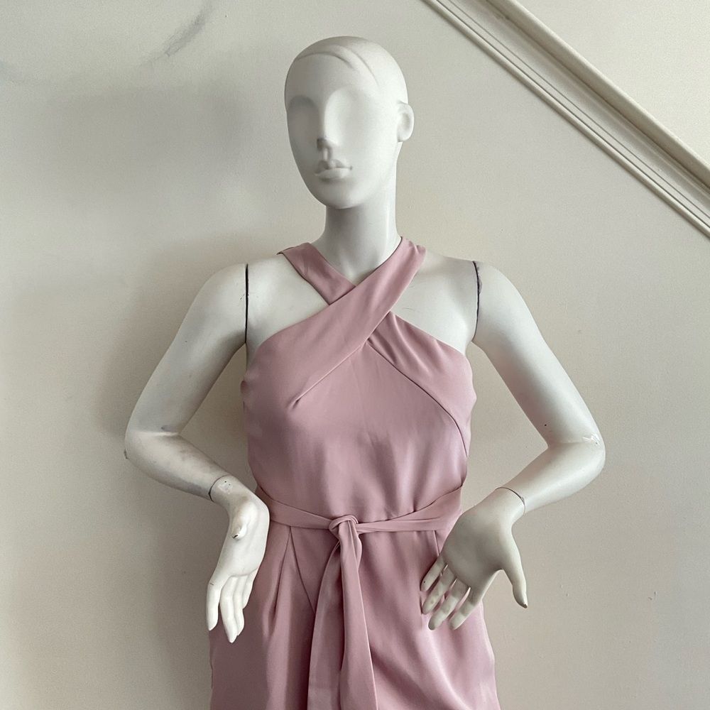 Lavish Alice Halter Neck Wrap Top Front Belted Pink 12 — image 6 of 8